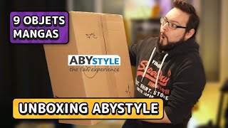 UNBOXING 9 Objets MANGAS envoyés par ABYstyle  amp Cadeau en fin de vidéo [upl. by Seafowl]