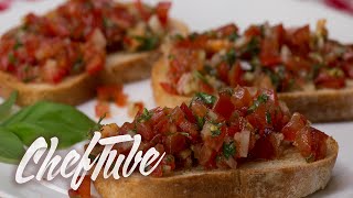 How to Make Italian Bruschetta  Recipe in description [upl. by Brigit]