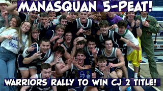 Manasquan 36 RumsonFair Haven 30  CJ Group 2 Final  Warriors 5th Straight Section Title [upl. by Otir]