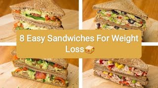 8 Healthy Sandwiches For Weight Loss  Recipe Sandwiches For Weight Loss [upl. by Hildegaard24]