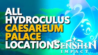 All Caesareum Palace Hydroculus Locations Genshin Impact [upl. by Ardnnek]