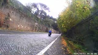 Cycling on cobblestones  heading to Caffarella Park p1 [upl. by Chao575]