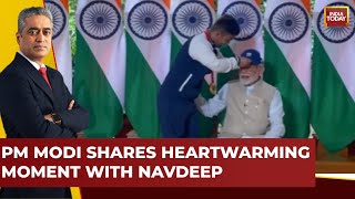 Paralympian Navdeep Singh Shares A Heartwarming Moment With PM Modi As He Presents His Cap [upl. by Cordi]