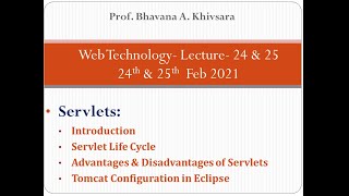 Servlets Introduction to Servlet Servlet Life CycleAdvantages amp Disadvantages of Servlets [upl. by Kurzawa]