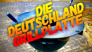 80 cm XXL Grillplatte für Kugelgrills  „Die Deutschlandplattequot im TEST  Klaus grillt [upl. by Anola]