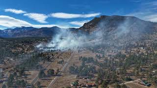 Hyperlapse Of Prescribed Burn Around Rocky Mountain National Park Visitor Center [upl. by Alexandr655]