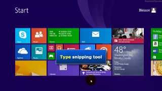 Windows 81  Adding snipping tool as a shortcut on desktop using mouse [upl. by Enawd]