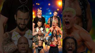 LA Knight Cody Rhodes Roman Reigns vs The Rock CM Punk Logan Paul 😈 comparison [upl. by Yetak975]