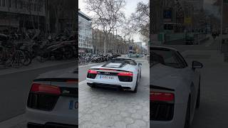 R8 V10 Spyder 🔊 audi r8 v10 spyder quattro german automobile car sound fyp shorts [upl. by Noterb]