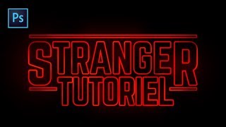 TUTO PHOTOSHOP  EFFET DE TEXTE « STRANGER THINGS » [upl. by Millman862]