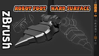 zBrush Hard Surface Tutorial  Robotic Foot [upl. by Geraud950]