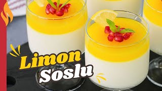 Limon Soslu Kolay Muhallebi Tarifi 🍋 Kaşık Kaşık Yedirten Hafif Lezzet 😋 [upl. by Merrily]