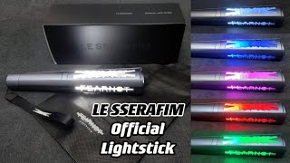 Unboxing LE SSERAFIM  Official Light Stick with Bluetooth amp Shake Mode Tutorial FEARNOT [upl. by Schroth]