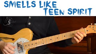 Guitar Solo  quotSmells Like Teen Spiritquot by Nirvana  Original Speed and Slower with Backing Track [upl. by Trik]