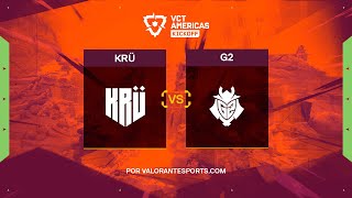 KRÜ vs G2 — VCT Americas Kickoff — Grupos — Mapa 1 [upl. by Ahron]