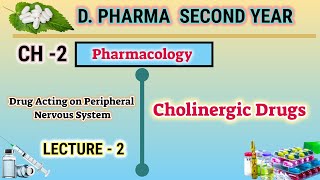 Cholinergic Drugs  CH2  L2  Pharmacology  DPharm second year [upl. by Kamaria26]