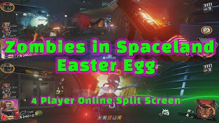 Infinite Warfare Zombies  Completing Spaceland Easter Egg in 4 Player Online Split Screen [upl. by Aphra]