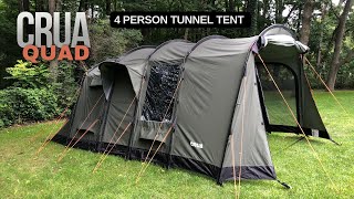 CRUA Quad 4 Person Tunnel Tent  Insulated Family Tent [upl. by Eedoj]