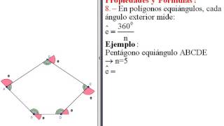 Ángulo exterior de un polígono equiángulo o regular [upl. by Nuli]