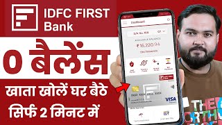 idfc zero balance account opening  idfc first bank zero balance account opening online [upl. by Fin]