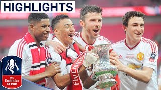 Crystal Palace 12 Manchester United 201516 Emirates FA Cup Final  Goals amp Highlights [upl. by Amelina591]