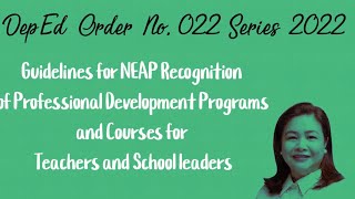 Guidelines for NEAP Recognition of Professional Development Programs and Courses for Teachers [upl. by Roi298]