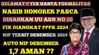 NASIB HONORER PASCA DISAHKANNYA UU ASN NO 20 THN 2024 [upl. by Grannias]