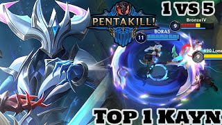 Wild Rift Kayn  Top 1 Kayn Pentakill Gameplay Rank Challenger [upl. by Mcdougall733]