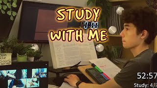 🔴LIVE 8 HOUR  Day 379  study with me Pomodoro  No music RainThunderstorm sounds [upl. by Nicks943]