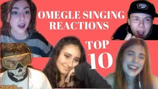 TOP 10 BEST OMEGLE SINGING REACTIONS [upl. by Ettennan19]