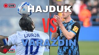 Hajduk vs Varaždin LIVE🔴🔴🔴 [upl. by Oramlub270]