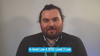 Alevel Law and BTEC Level 3 Law  Course Overview [upl. by Ramin]