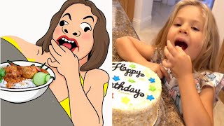 Diana and Dad Birthday Surprises and Sweets  funny Drawing Meme  Diana and Roma nastya artist [upl. by Norod]