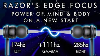 The Razors Edge Focus  111 Hz Gamma For Brain amp Body Power [upl. by Jahdol]