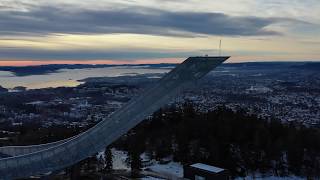 Holmenkollen Ski Jump  Part 1  Oslo  Norway 🇳🇴  Europe  DJI Mavic 2 Pro Drone  4K Video [upl. by Akkin]