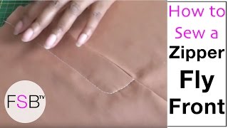 Sewing a Zipper Fly Front [upl. by Laekim]