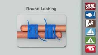 Round Lashing  How to Tie a Round Lashing [upl. by Ahseihs842]