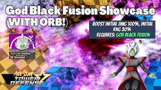 God Black Fusion WITH ORB Showcase Zamasu DragonBall Super All Star Tower Defense ASTD [upl. by Atwahs]