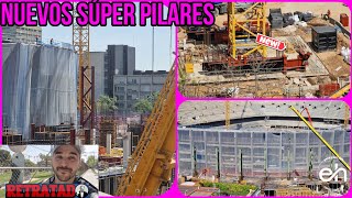 🔴OBRAS CAMP NOU12 de Abril⚠️Colocan el primer súper pilar en Tribuna 🔥 [upl. by Holds]