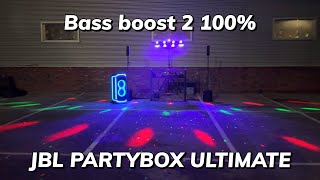 JBL Partybox Ultimate 100 Volume Outside Bass Boost Test [upl. by Annol]