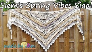 Siems Spring Vibes Sjaal  Haken  Tutorial  Nederlands [upl. by Rehteh]