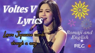 VOLTES V FULL OPENING THEME SONG WITH LYRICS  Learn Japanese Daily Used Words Through A Song [upl. by Wier805]