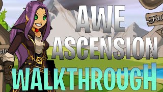 AQW Trissa Quests Full Walkthrough join Museum  Awe Ascension Gear End Game Grind [upl. by Adnawaj]