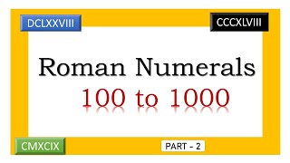 Roman Numerals made EASY  100 to 1000  Explained in MALAYALAM [upl. by Yruoc]