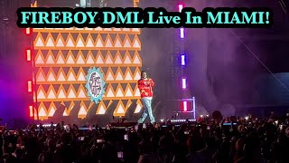 Fireboy DML Live Performance At Afro Nation Miami 23 [upl. by Sessilu]