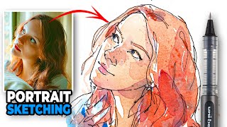 How to Draw Faces Loosely  Easy STEP BY STEP For Beginners [upl. by Myriam]