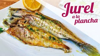 JUREL A LA PLANCHA con ajo y perejil 🐟 Sin que se pegue [upl. by Akinet]