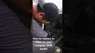 Replacing ac filter on jeep compass 2018 model [upl. by Ocer]