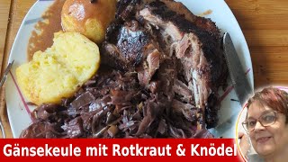 so easy Gänsekeule mit Rotkohl amp Knödel aus der HLF Ninja Speedi Heißluftfritteuse Rezepte [upl. by Rotce376]