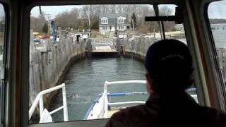 Shelter Island Long Island New York  Dad Captains South Ferry  March 2008 [upl. by Seravaj]